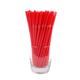 6-197mmpla biodegradable bendable straw red